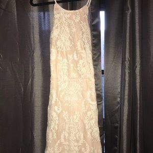 Lace open back dress